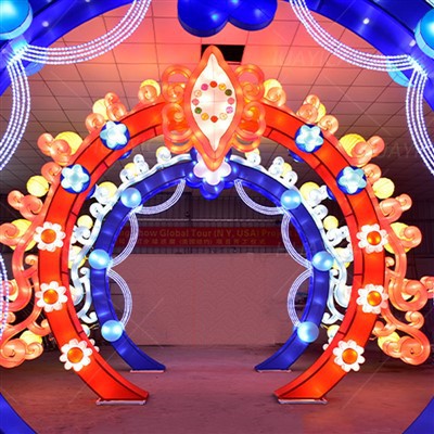 Linterna de festival de arco iluminada con LED de festival tradicional chino